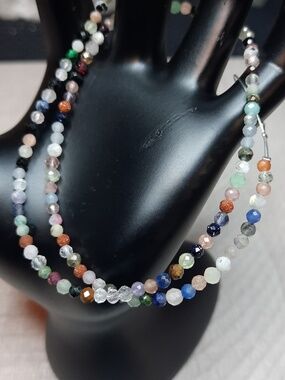 3mm Faceted Multi Gem Stone 15in Strand #9
